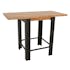 Table bar / Mange debout carrée extensible hévéa recyclé naturel et métal noirci 70/140X70X105cm DOCKER