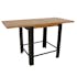 Table bar / Mange debout rectangle extensible hévéa recyclé naturel et métal noirci 90/180X80X105cm DOCKER