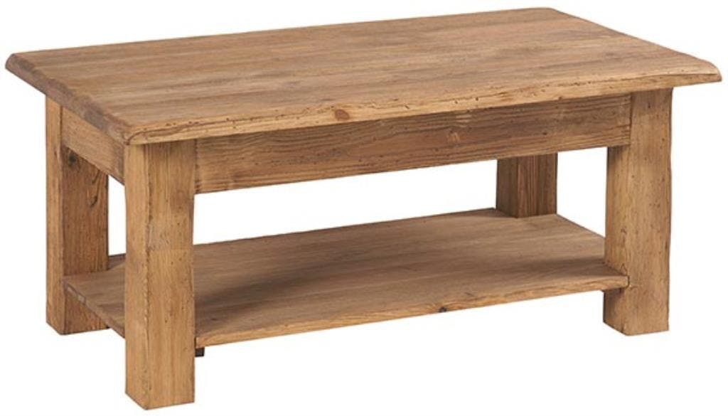 Table basse 100cm Pin brossé lasuré LAUSANE