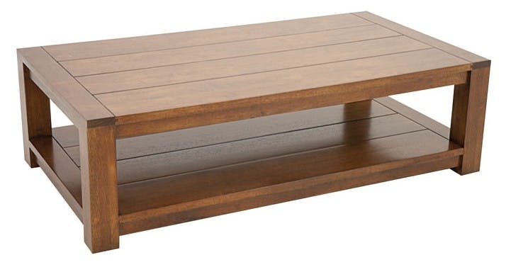 TABLE BASSE ATTAN 120x65x35CM double plateau