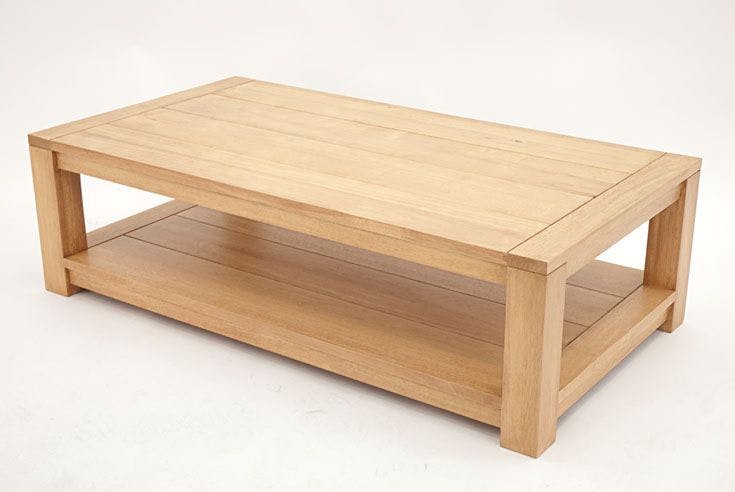 TABLE BASSE ATTAN 120x65x35CM double plateau