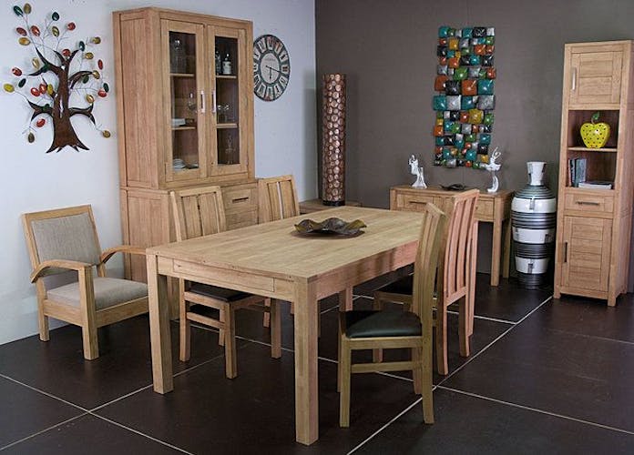 TABLE BASSE ATTAN 120x65x35CM double plateau