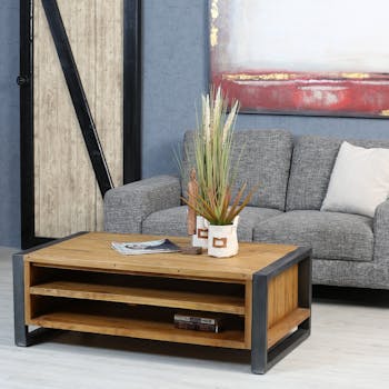 Table basse avec rangement bois de mindi BORNEO