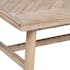 Table basse bois d'acacia décor marqueterie