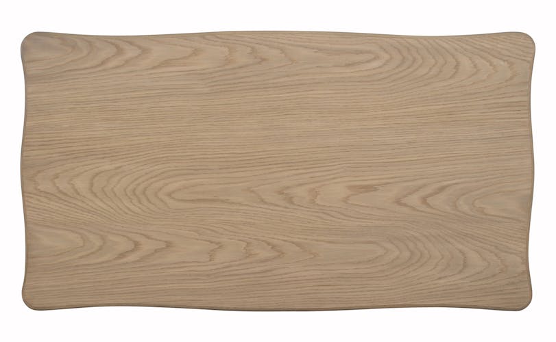Table basse en bois blanc plateau foncé de style romantique