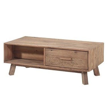 Table basse en bois deux titoirs de style campagne