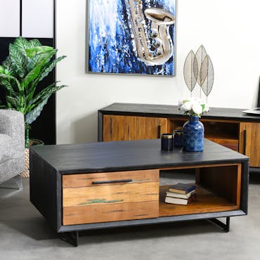  Table basse bois recyclé de bateau PHOENIX