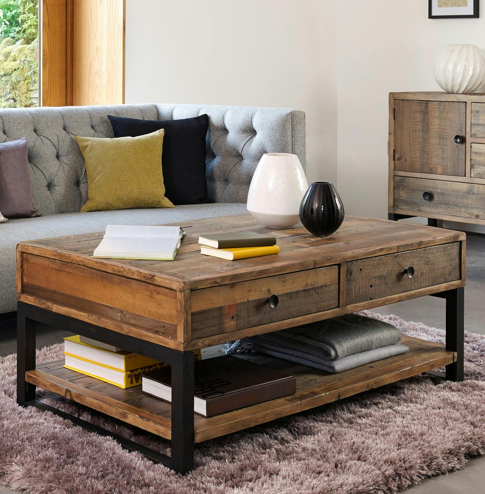 Table Basse Bois Massif | Tables Basses Originales pour Salon | Pier Import