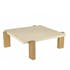 Table basse carrée design épuré bois et béton 114 cm BRASILIA