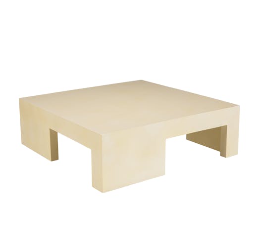 Table basse carrée en béton crème 95 cm BRASILIA