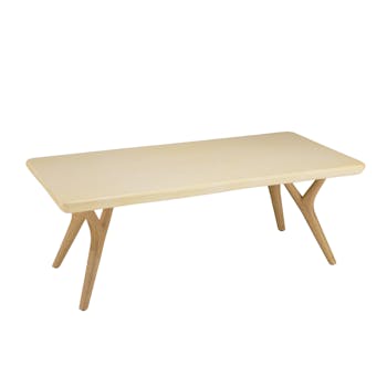 Table basse chêne et béton design moderne BRASILIA