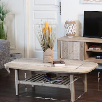 Table basse contemporaine double plateau HAMILTON
