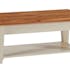 Table basse rectangulaire en bois blanc de style bord de mer