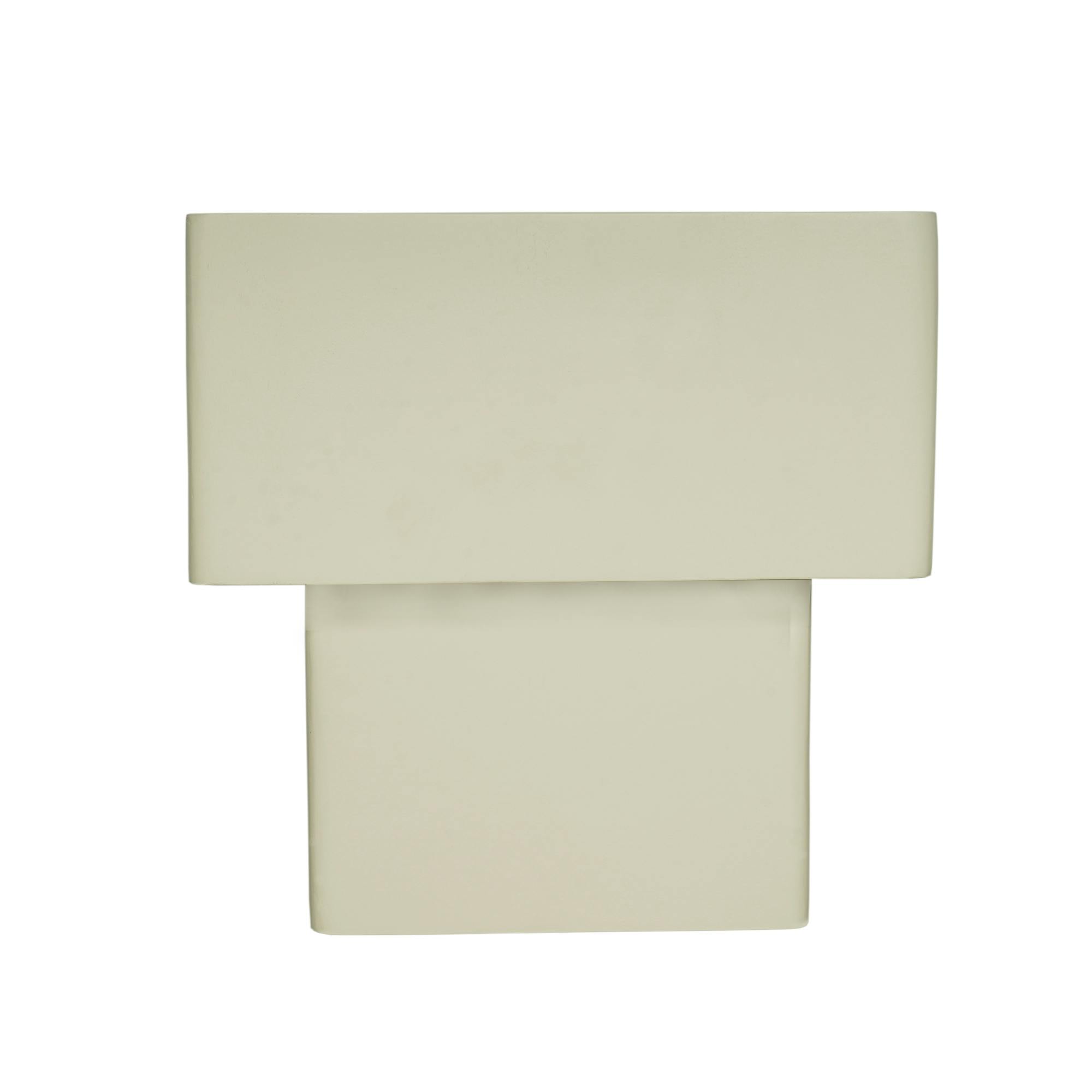 Table basse cube en bois sable à pied central ALMA