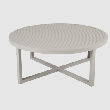 Table basse de jardin en aluminium gris sable D 100 cm OSLO