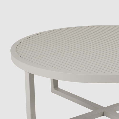 Table basse de jardin en aluminium gris sable D 100 cm OSLO