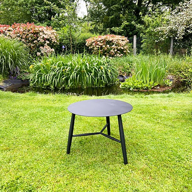Table basse de jardin en aluminium noir Ø 75 cm STOCKHOLM | Tables