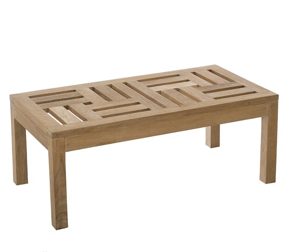 Table basse de jardin en Teck brut massif 100cm SUMMER