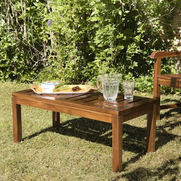  Table basse de jardin en teck huilé 100 cm SUMMER