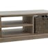 Table basse de salon bois naturel patiné grisé blanchi avec plateau et 1 panier amovible L120xP69xH50cm PAOLIA