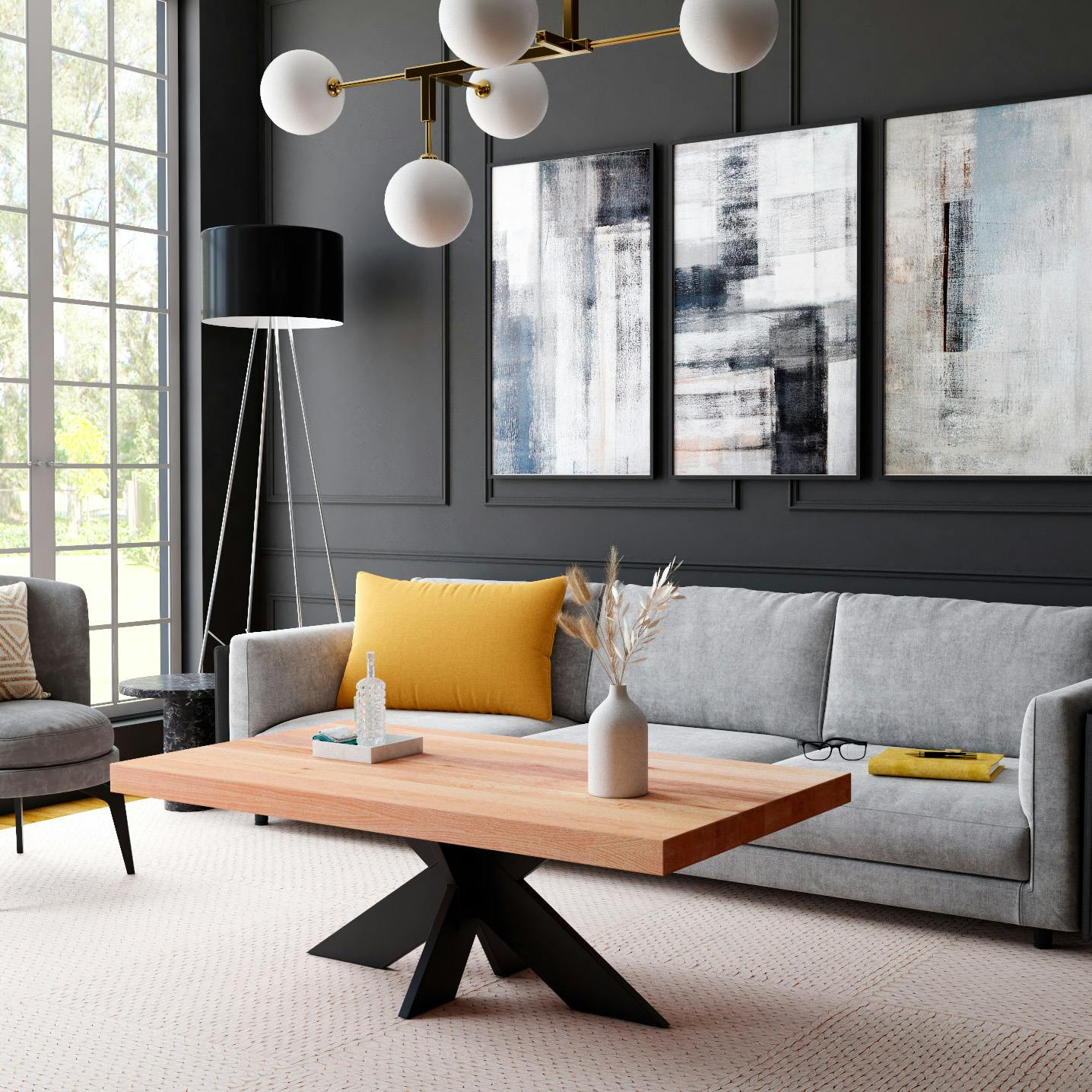 Table basse design en chêne blanc PALERME | Tables basses | Pier Import