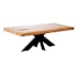 Table basse design en chêne huilé avec bords naturels PALERME
