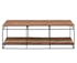 Table basse rectangulaire deux plateaux en bois recycle de syle industriel
