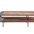 Table basse rectangulaire deux plateaux en bois recycle de syle industriel