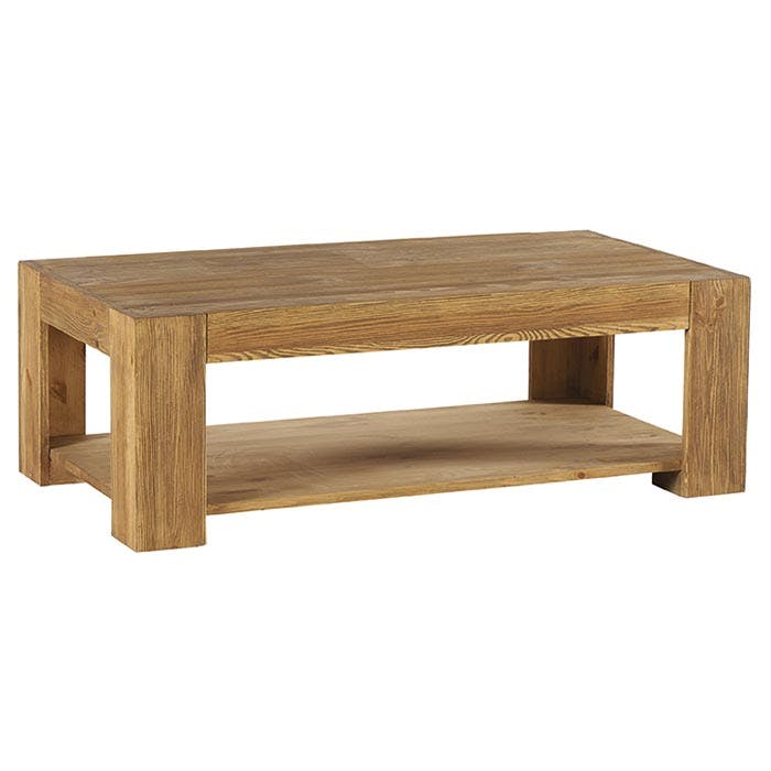 Table basse double plateau pin brossé SOHO