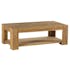 Table basse rectangulaire en bois deux plateaux de style exotique