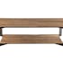 Table basse rectangulaire deux plateaux en bois et metal style contemporain