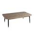 Table rectangulaire en bois massif pieds metal de style contemporain