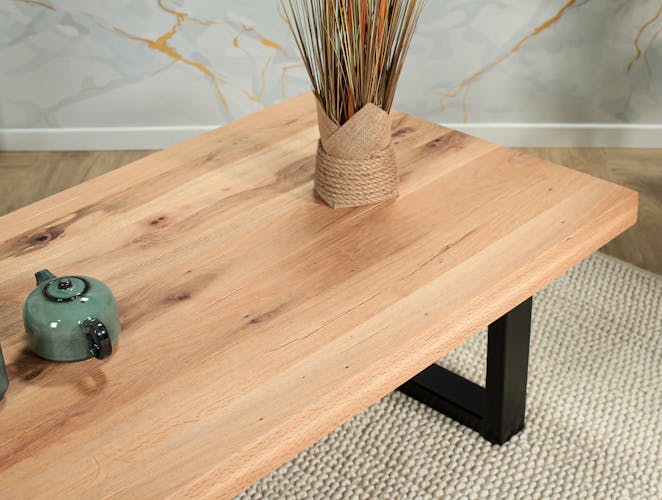 Table basse en bois de chêne blanc PALERME