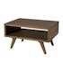 Table basse en bois exotique couleur cannelle 70x50x40cm FANNY