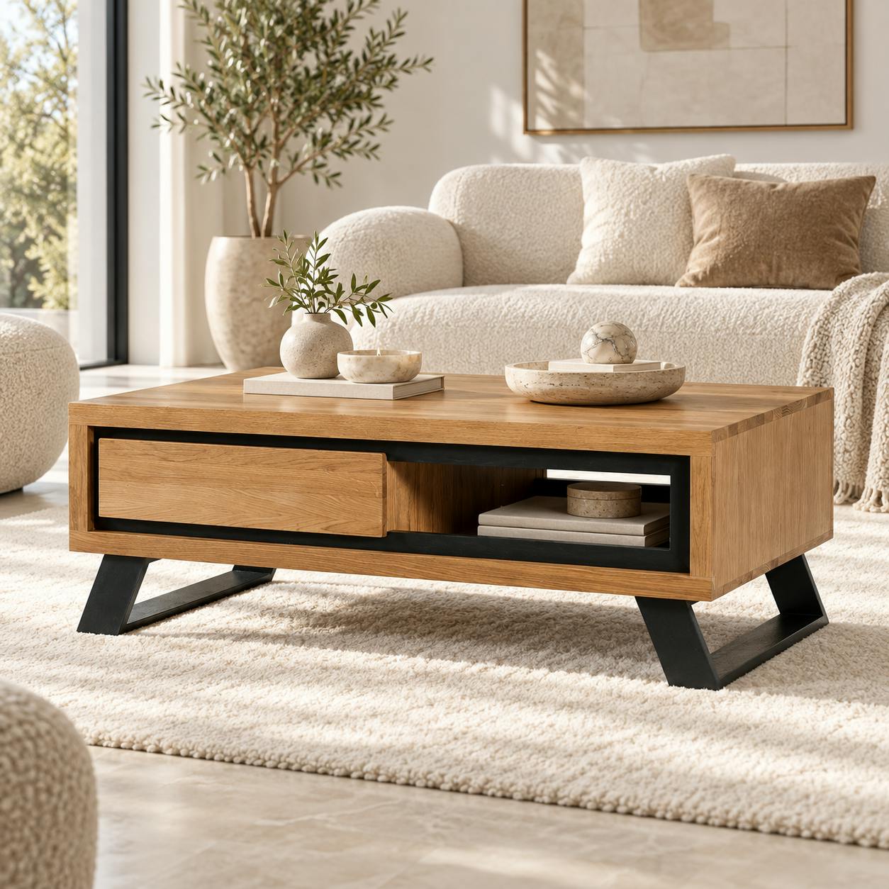 Table basse en bois PORTREE