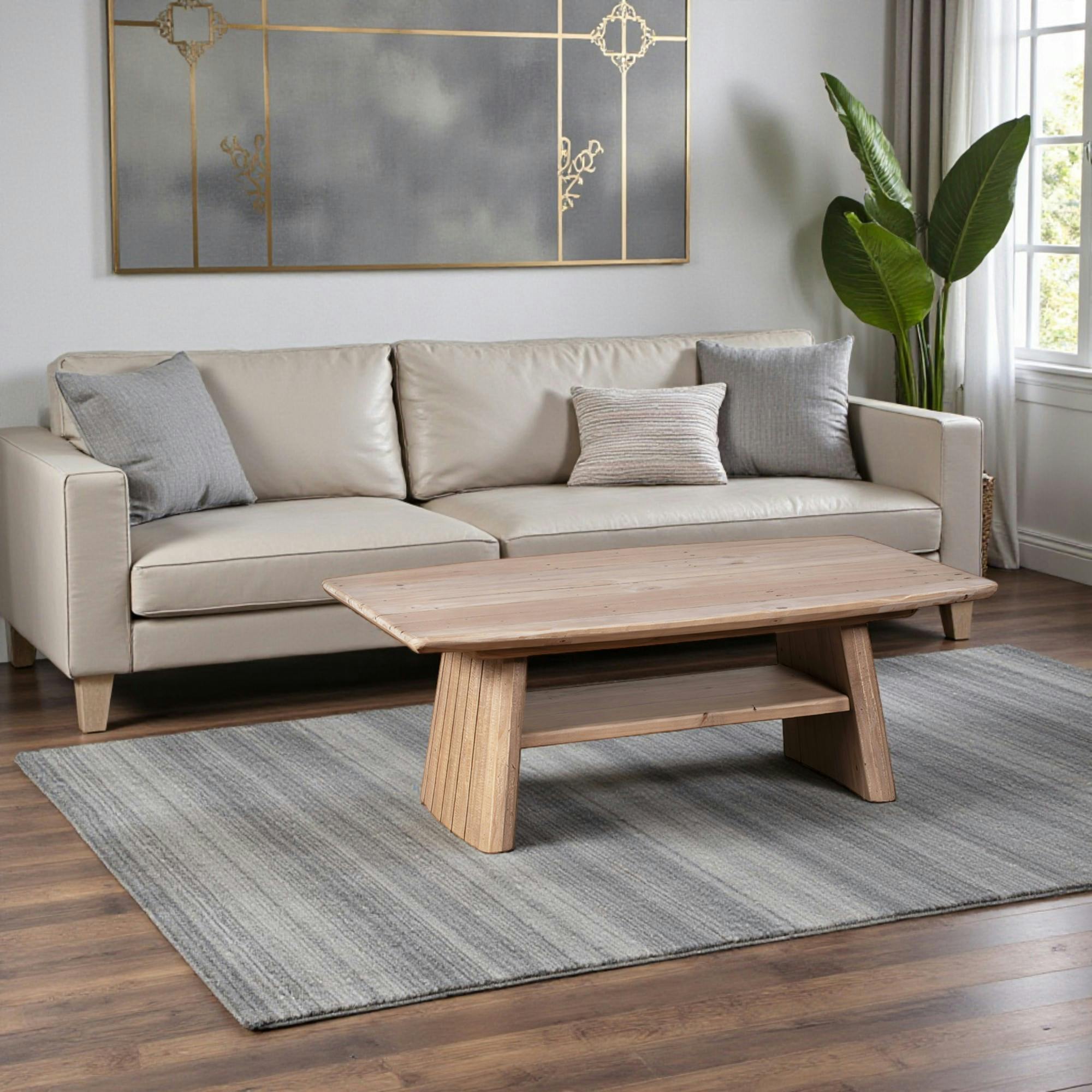 Table basse en bois recyclé FSC NELSON