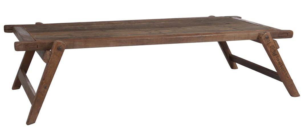 Table basse en bois style lit militaire 175x85cm FOREST