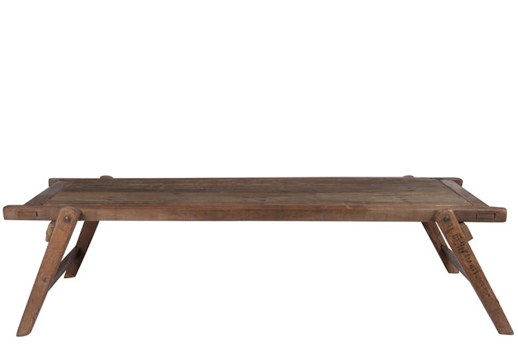 Table basse en bois style lit militaire 175x85cm FOREST