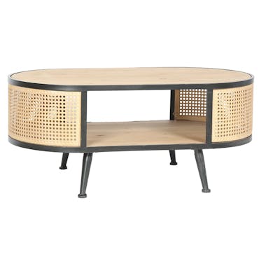Table basse en cannage métallique HAAG