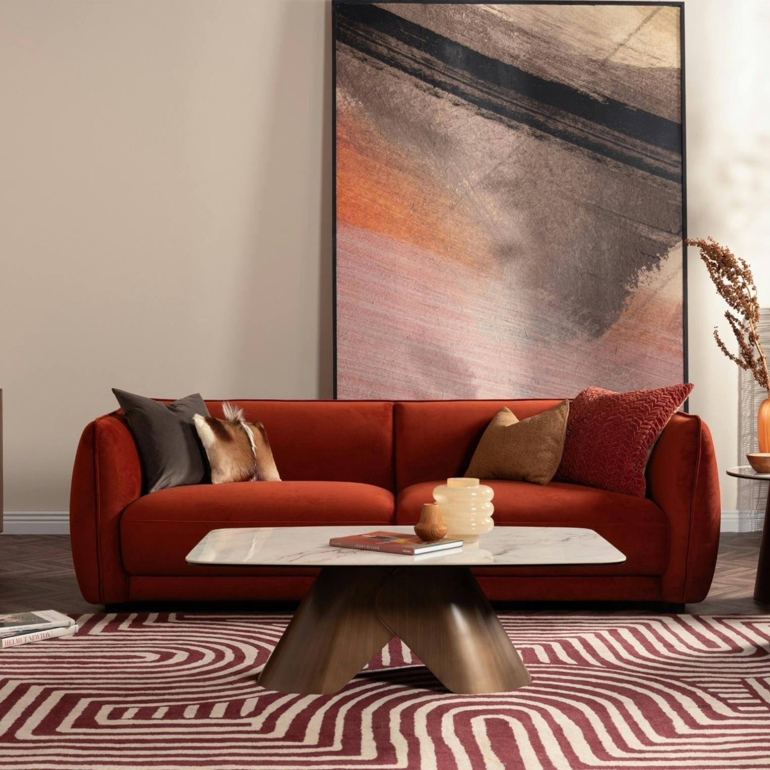 Table basse en céramique blanche SEMPIONE