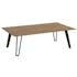 Table basse rectangulaire en bois pieds metal epingles de style contemporain