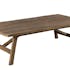 Table basse rectangulaire en bois recycle de style contemporain