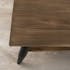 Table basse en bois recycle et metal deux plateaux de style contemporain