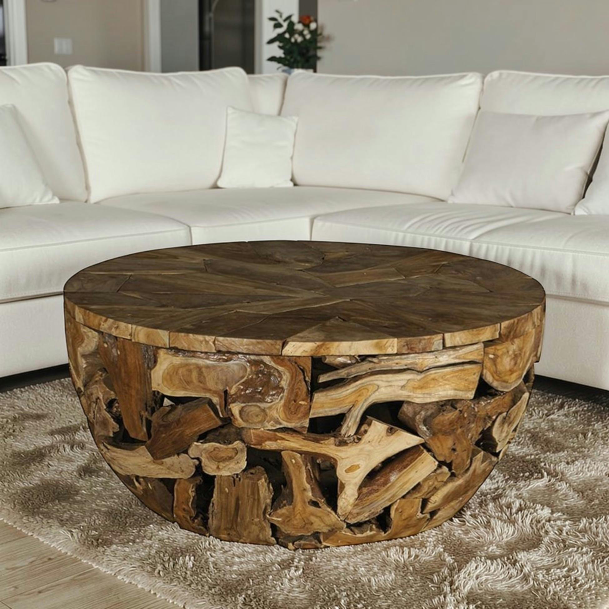 Table basse exotique bois de teck CANADA
