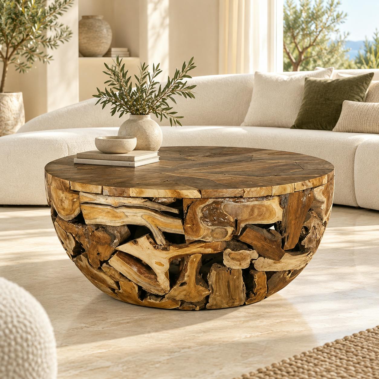 Table basse exotique bois de teck CANADA