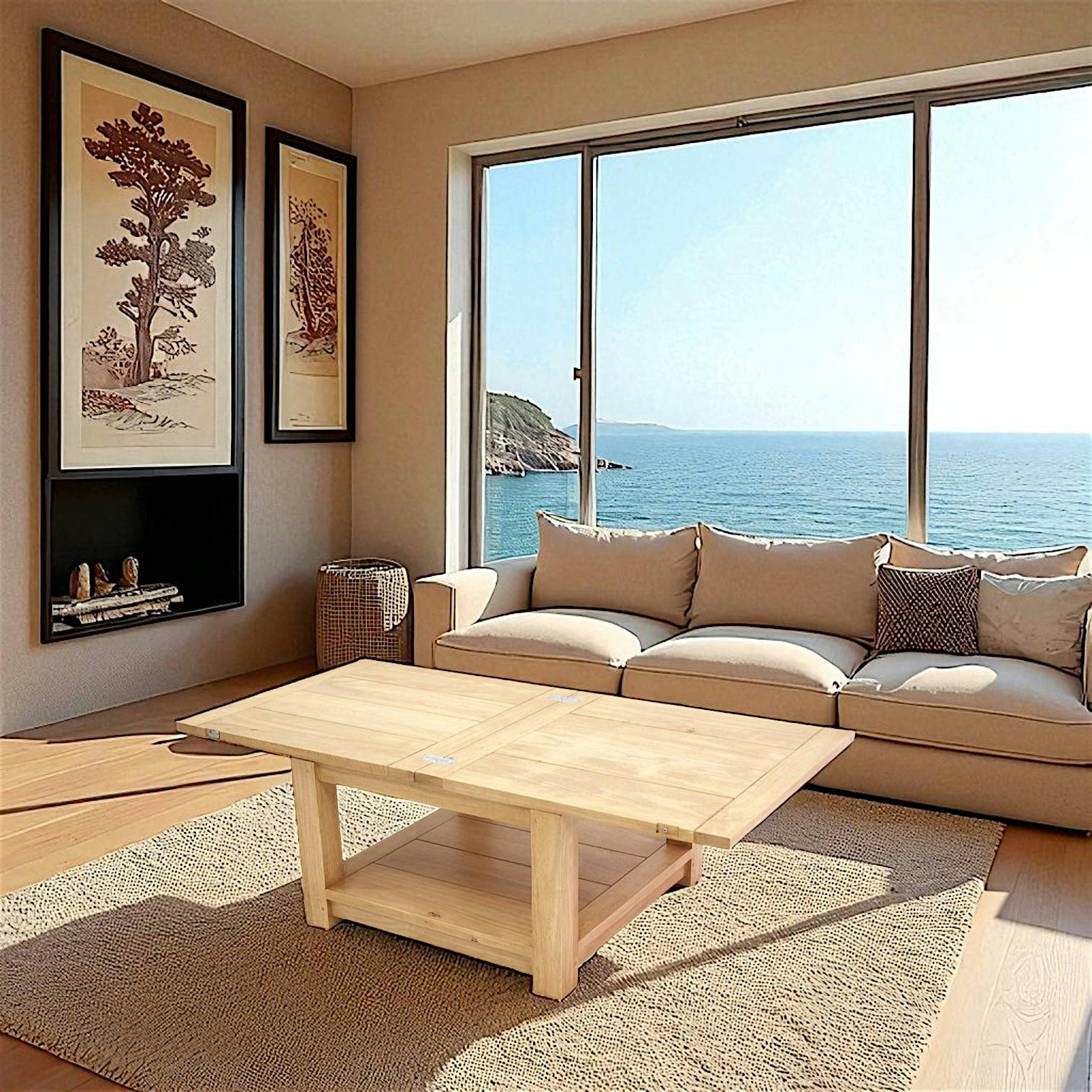 TABLE BASSE EXTENSIBLE ATTAN 60CM