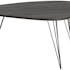 Table basse ovale en bois pieds metal epingle de style contemporain