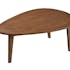 Table basse ovale en bois de style scandinave