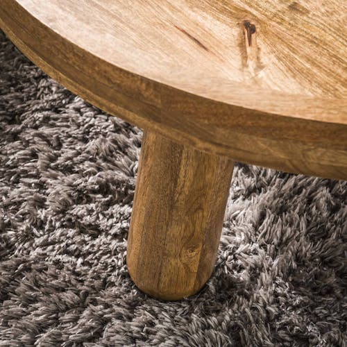 Table basse gigogne à bords hauts en bois de manguier (lot de 2) CREEK