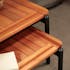 Table basse gigogne bois d'eucalyptus intérieur/extérieur (lot de 2)